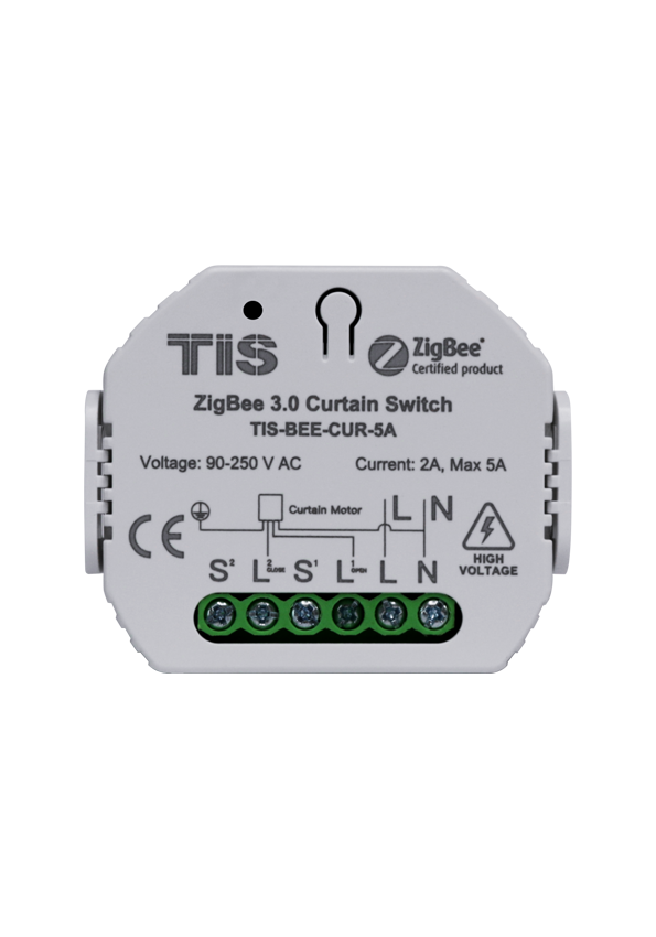 "TIS-BEE-CUR-5A Shutter /curtain  controller 2 relays 5 Amps module  Zigbee Protocol "