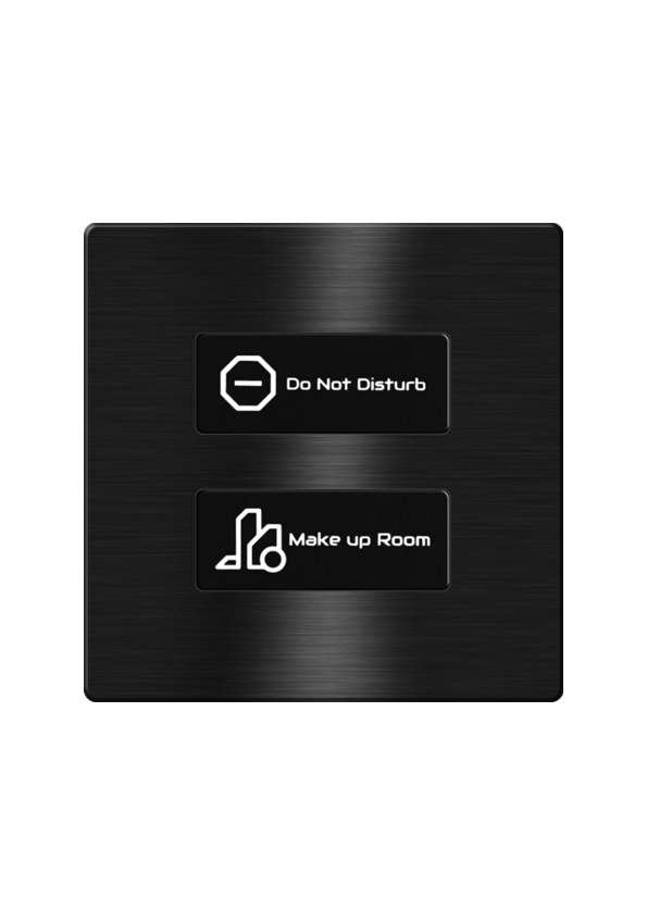 Click Push Button TIS-BUS Series 2 gang in Single Frame Black