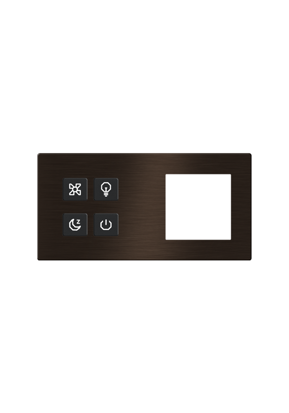Click Push Button TIS-BUS Series 4 gang in Double Frame Gold