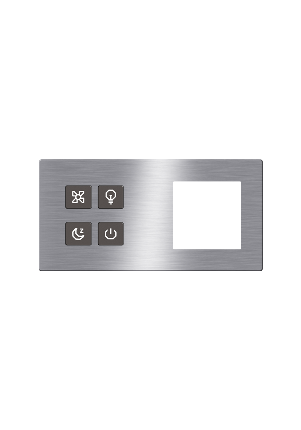 Click Push Button TIS-BUS Series 4 gang in Double Frame Gray