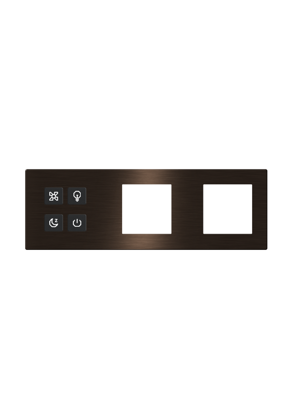 Click Push Button TIS-BUS Series 4 gang in three Frame Gold