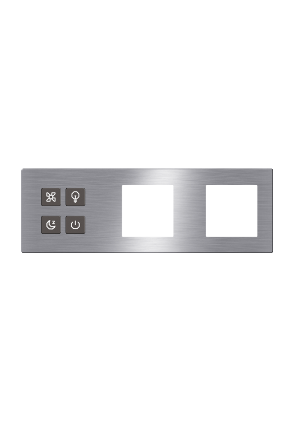 Click Push Button TIS-BUS Series 4 gang in three Frame Gray