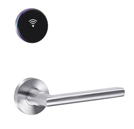 Mifare card lock, proximity Pure 304# treatment American standard 5 latches mortise Work with alkaline battery Emergency key for backup use 500,000 times life test Offline system for management