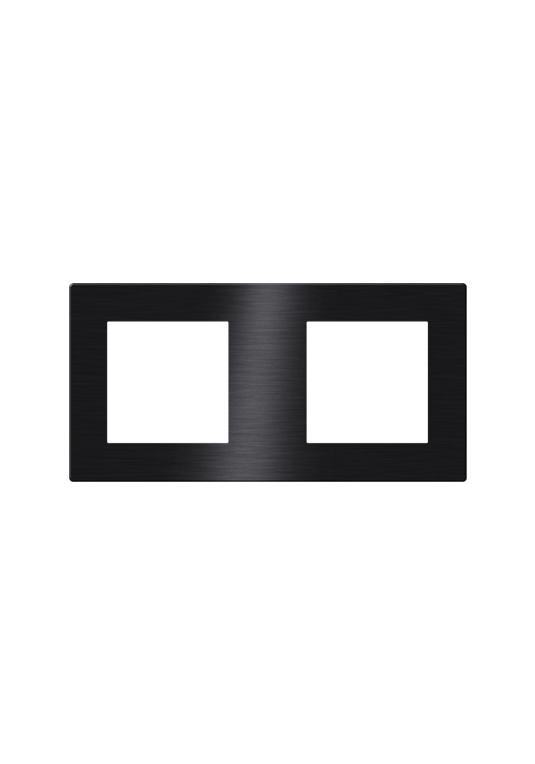 Click Brushed Aluminum Cover 2 Frame UK Size, Black
