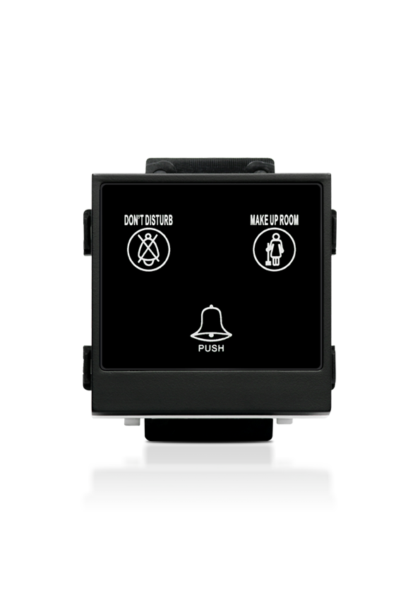Click Hotel sevice panel 2 Dry inputs  for DND MUR 1 Dry output for bell Black