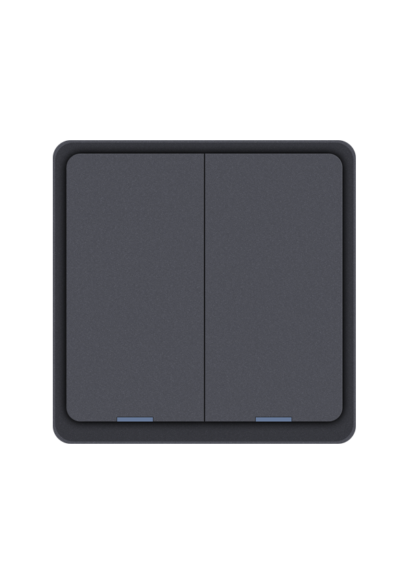 Dion 2 Gang switch with one relay  (with N neutral connection)  Act as Repeater  Zigbee Protocol  EU and UK Size