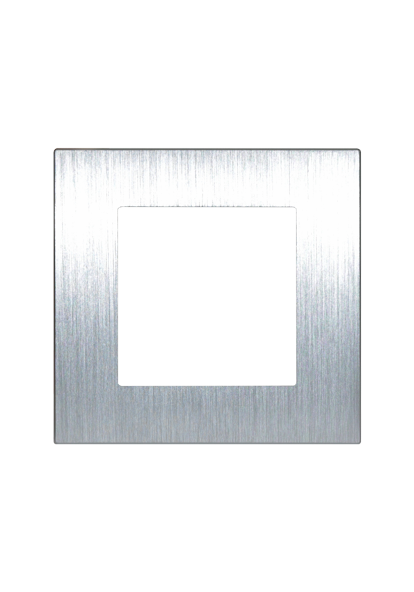 SOL Brushed Aluminum Cover 1 Gang  UK  Size