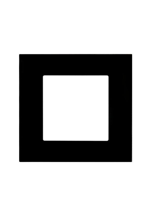 SOL Black Glass  Cover 1 Gang  UK  Size