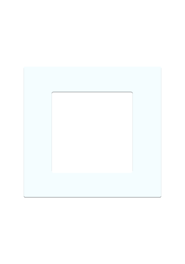SOL White Glass  Cover 1 Gang  UK  Size
