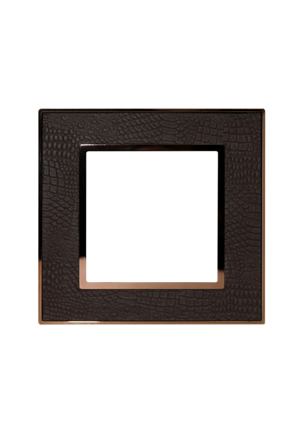 Sol Brown  Leather    Cover 1 Gang  UK  Size