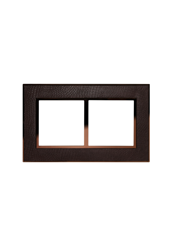 Sol Brown  Leather    Cover 2 Gang  UK  Size