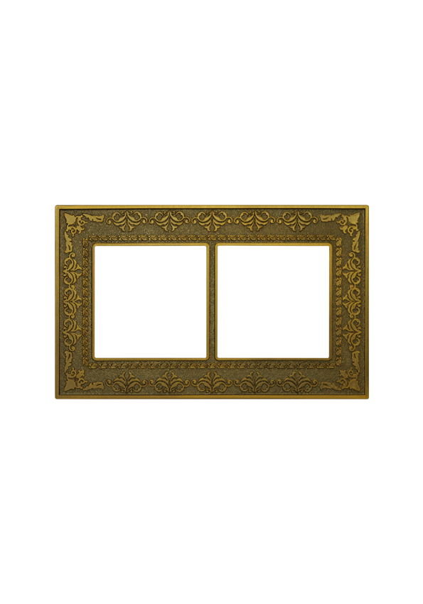 SOL Classic Zinc Alloy Gold  Cover 2 Gang  UK  Size