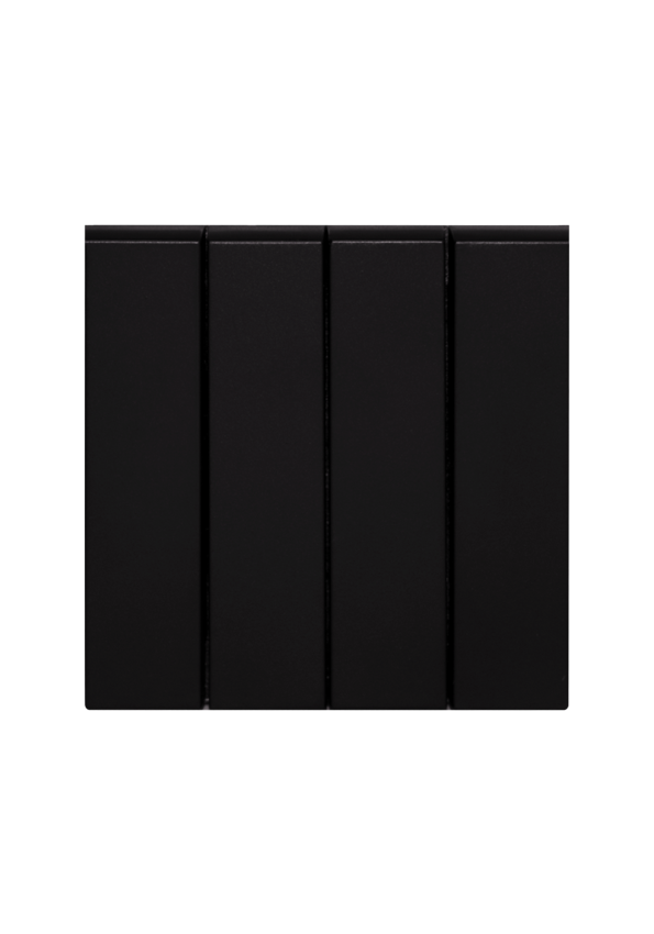 SOL 4 Gang 2 Way Switch   Black Color UK Size