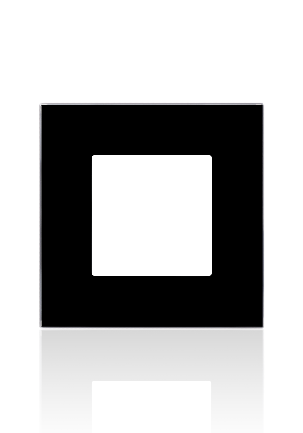 Terre 1 Gang cover Black glass
