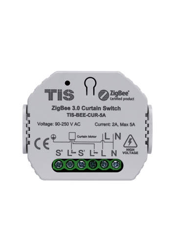 [TIS-BEE-CUR-5A] "TIS-BEE-CUR-5A Shutter /curtain  controller 2 relays 5 Amps module  Zigbee Protocol "