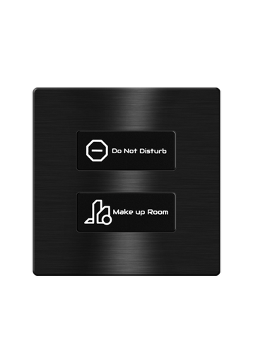 [TIS-CLK-2B-1F-BLK] Click Push Button TIS-BUS Series 2 gang in Single Frame Black