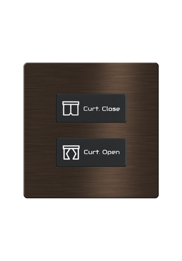 [TIS-CLK-2B-1F-GOL] Click Push Button TIS-BUS Series 2 gang in Single Frame Gold