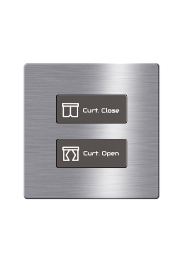 [TIS-CLK-2B-1F-GRY] Click Push Button TIS-BUS Series 2 gang in Single Frame Gray