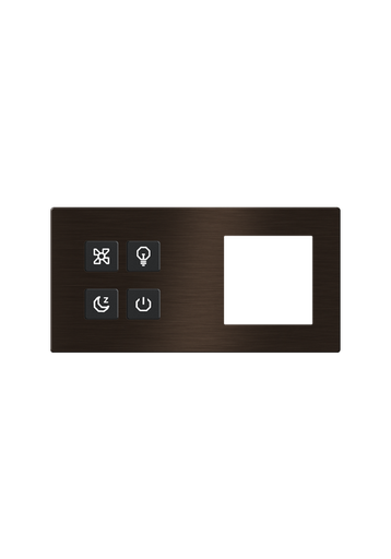[TIS-CLK-4B-2F-GOL] Click Push Button TIS-BUS Series 4 gang in Double Frame Gold
