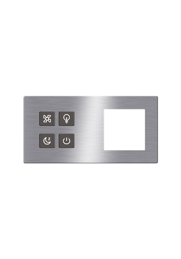 [TIS-CLK-4B-2F-GRY] Click Push Button TIS-BUS Series 4 gang in Double Frame Gray