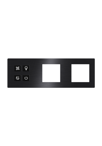 [TIS-CLK-4B-3F-BLK] Click Push Button TIS-BUS Series 4 gang in three Frame Black