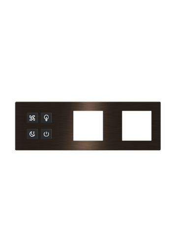 [TIS-CLK-4B-3F-GOL] Click Push Button TIS-BUS Series 4 gang in three Frame Gold
