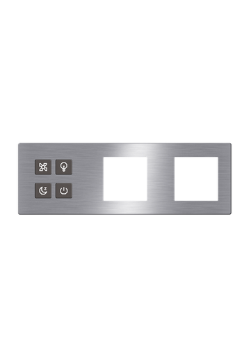 [TIS-CLK-4B-3F-GRY] Click Push Button TIS-BUS Series 4 gang in three Frame Gray