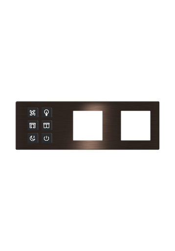 [TIS-CLK-6B-3F-GOL] Click Push Button TIS-BUS Series 6 gang in three  Frame Gold