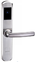 [TIS-E200-SLV] "Mifare card lock,proximity Pure 304#  panel/ handle/handle collar/cylinder  American standard 5 latches mortise Work with alkaline battery Emergency key for backup use 500,000 times life test Offline system for management Die casting 304# stainless steel mortise latch and deadbolt