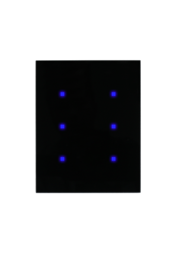 [VEN-6S-BUS Black] Venera Bus 6 Gang touch panel