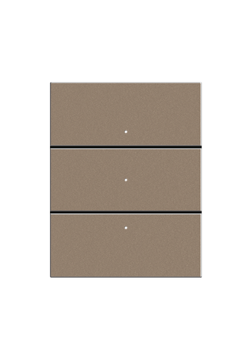 [VEN-CVR-MTL-3G Coffee] Venera Metal 3 Gang Frame