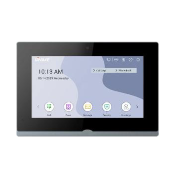 SIP Indoor 7" Monitor (Linux Version) 1. 7” TFT capacitive touch screen, 1024 x 600 2. Two-way communication based on SIP v2.0 protocol 3. Powered by PoE or external source
