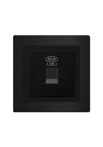 [CLK-1TEL-BLK] Click 1 Telephone RJ11 Socket