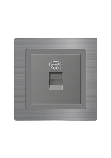 [CLK-1TEL-GRY] Click 1 Telephone RJ11 Socket