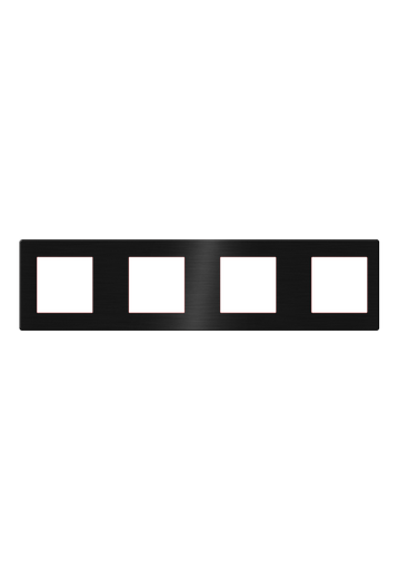 [CLK-COV4-BLK] Click Brushed Aluminum Cover 4 Frame UK Size, Black