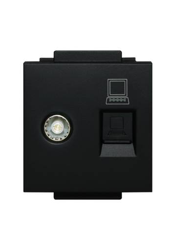 [CLK-DAT-TV-BLK] Click TV and Data Socket Black