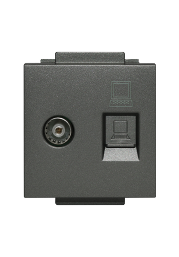 [CLK-DAT-TV-GRY] Click TV and Data Socket Gray