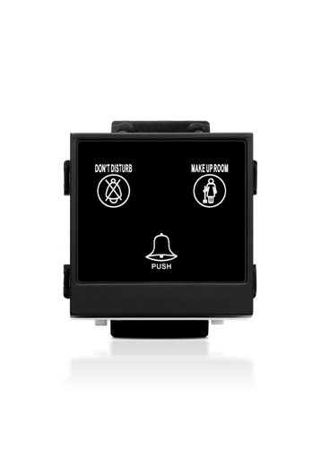 [CLK-HTL-SRV-BLK] Click Hotel sevice panel 2 Dry inputs  for DND MUR 1 Dry output for bell Black
