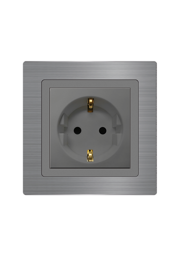 [CLK-PLG-GRM-GRY] Click 13A,220V  German socket
