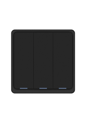 [DIO-3G-SW-BEE-N  Black] Dion 3 Gang switch with one relay  (with N neutral connection)  Act as Repeater Zigbee Protocol UK Size only