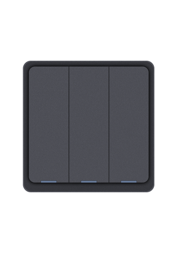 [DIO-3G-SW-BEE-N  Gray] Dion 3 Gang switch with one relay  (with N neutral connection)  Act as Repeater Zigbee Protocol UK Size only