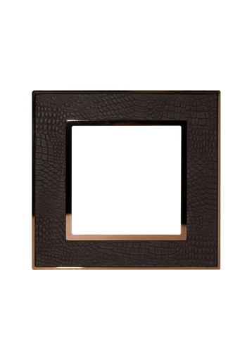 [SOL-COV1-LTR-B] Sol Brown  Leather    Cover 1 Gang  UK  Size