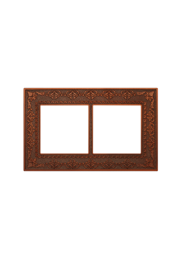 [SOL-COV2-ZNC-R] SOL "Classic Zinc Alloy RED  Cover 2 Gang  UK  Size"