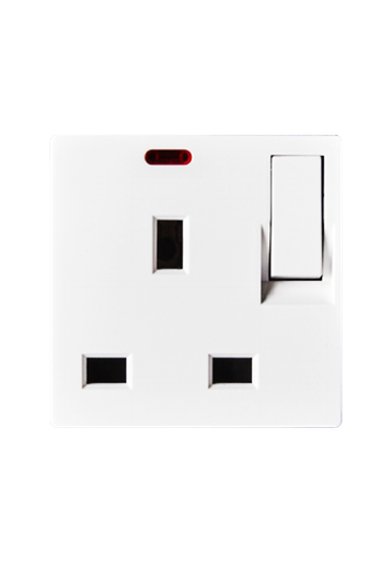 [SOL-PLG-UNV-W] SOL Universal switched socket with LED White Color UK Size