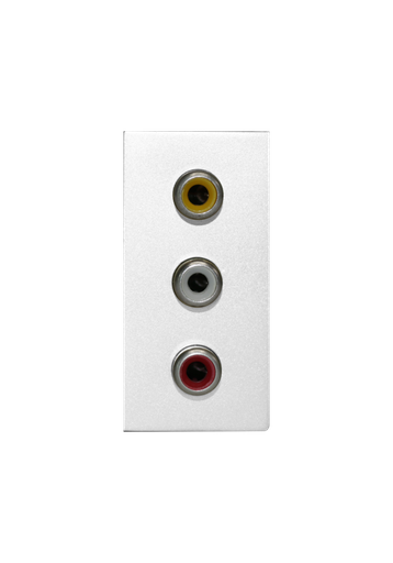 [SOL-RCA-AV-W] SOL AV RCA outlet White  Color UK Size