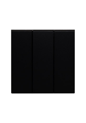 [SOL-SWT-3G-B] SOL 3 Gang 2 Way Switch   Black Color UK Size