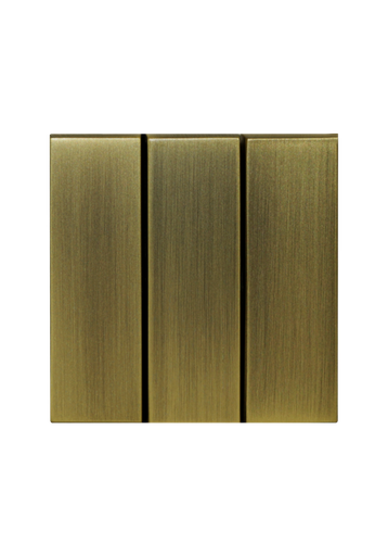 [SOL-SWT-3G-C] SOL 3 Gang 2 Way Switch   Gold Copper UK Size