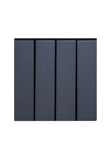 [SOL-SWT-4G-A] SOL 4 Gang 2 Way Switch   Gray Color UK Size