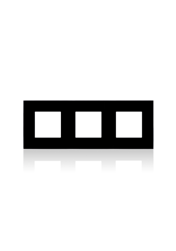 [TER-COV3-BG] Terre 3 Gang cover Black glass