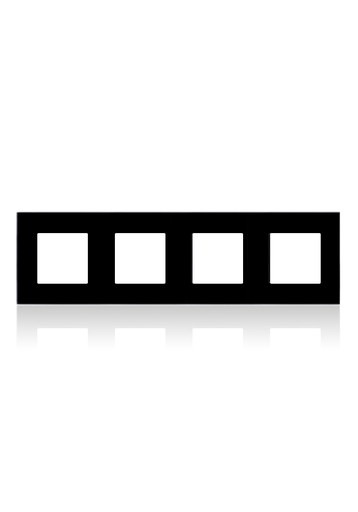 [TER-COV4-BG] Terre 4 Gang cover Black glass